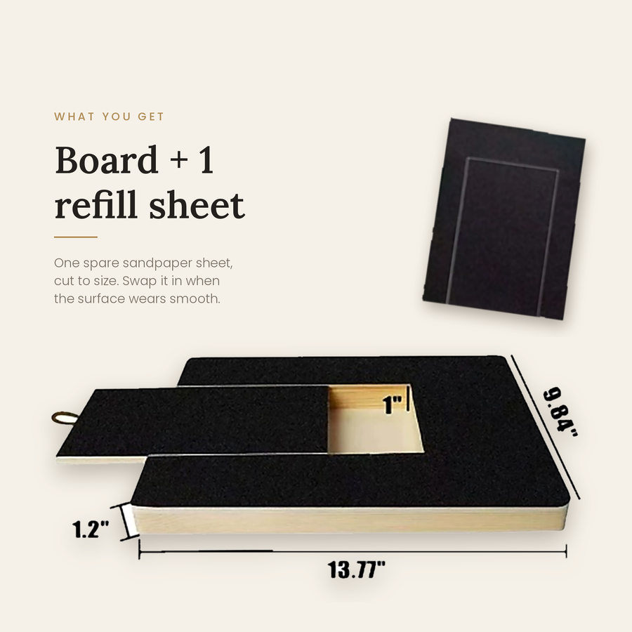 Blunt Paws Nail Filing Board | Dog Nail Scratch Board with Treat Drawer